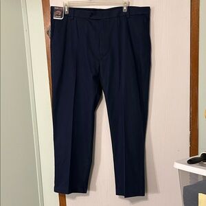 Roundtree & Yorke Men's Navy Pants With Comfort Waistband Size 42x30